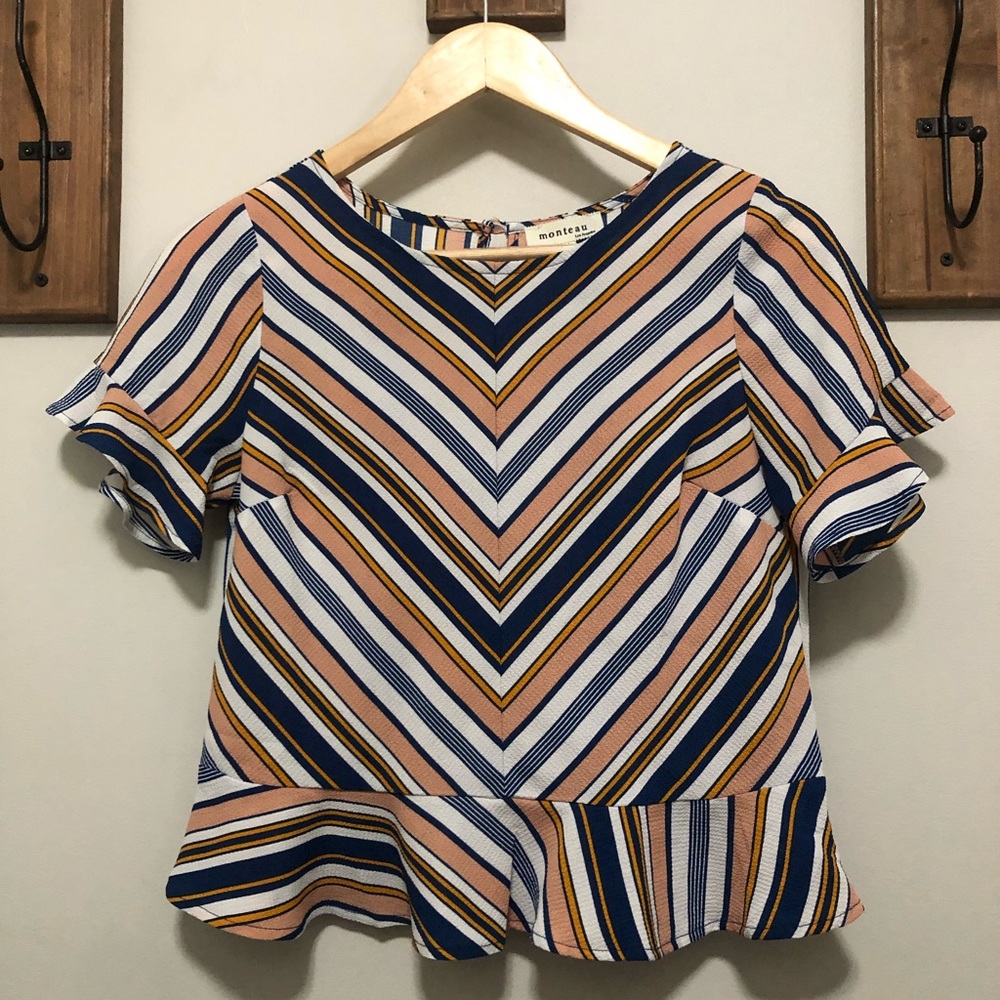 Striped Monteau Blouse